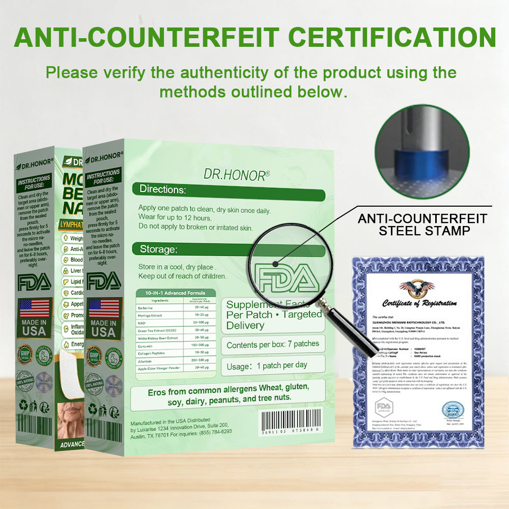 DR.HONOR® Berberine X NAD+ Nano Microneedle Patch