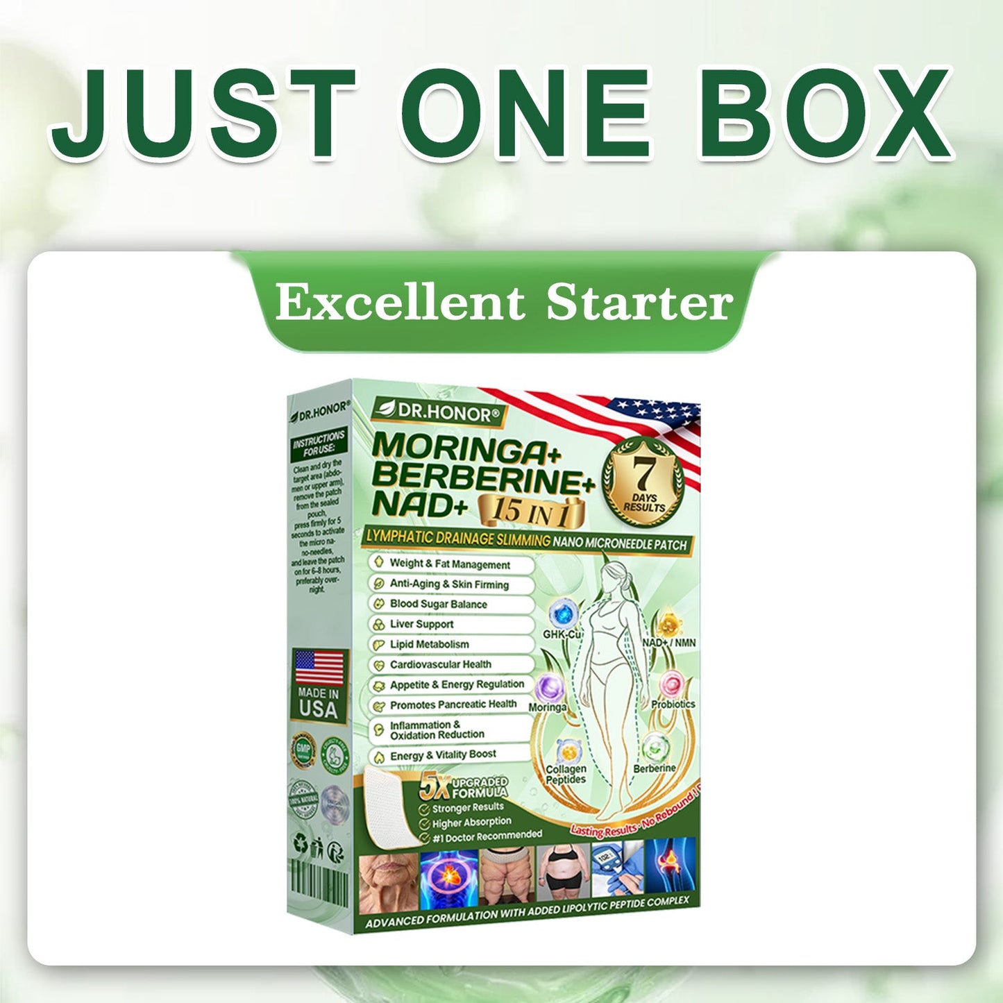 DR.HONOR® Berberine X NAD+ Nano Microneedle Patch